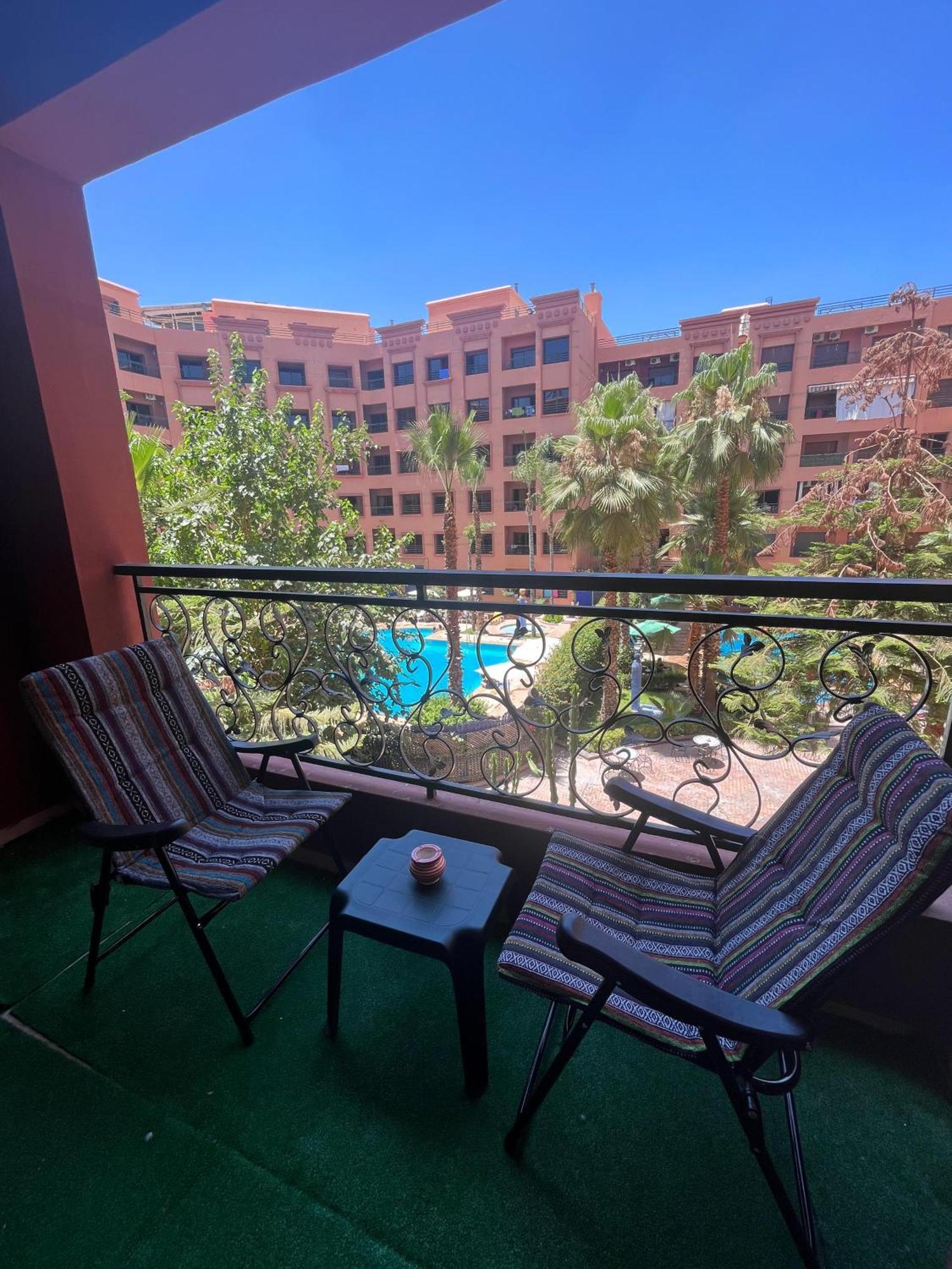 Premium Amazigh 2Br Flat - Balcony & Pool Access Apartment Marrakesh Exterior photo